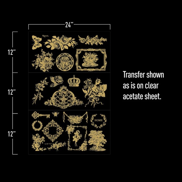 Redesign with Prima Decor Transfer ~ GILDED HOME & NATURE ~ 24” x 36” - Picture 4 of 4